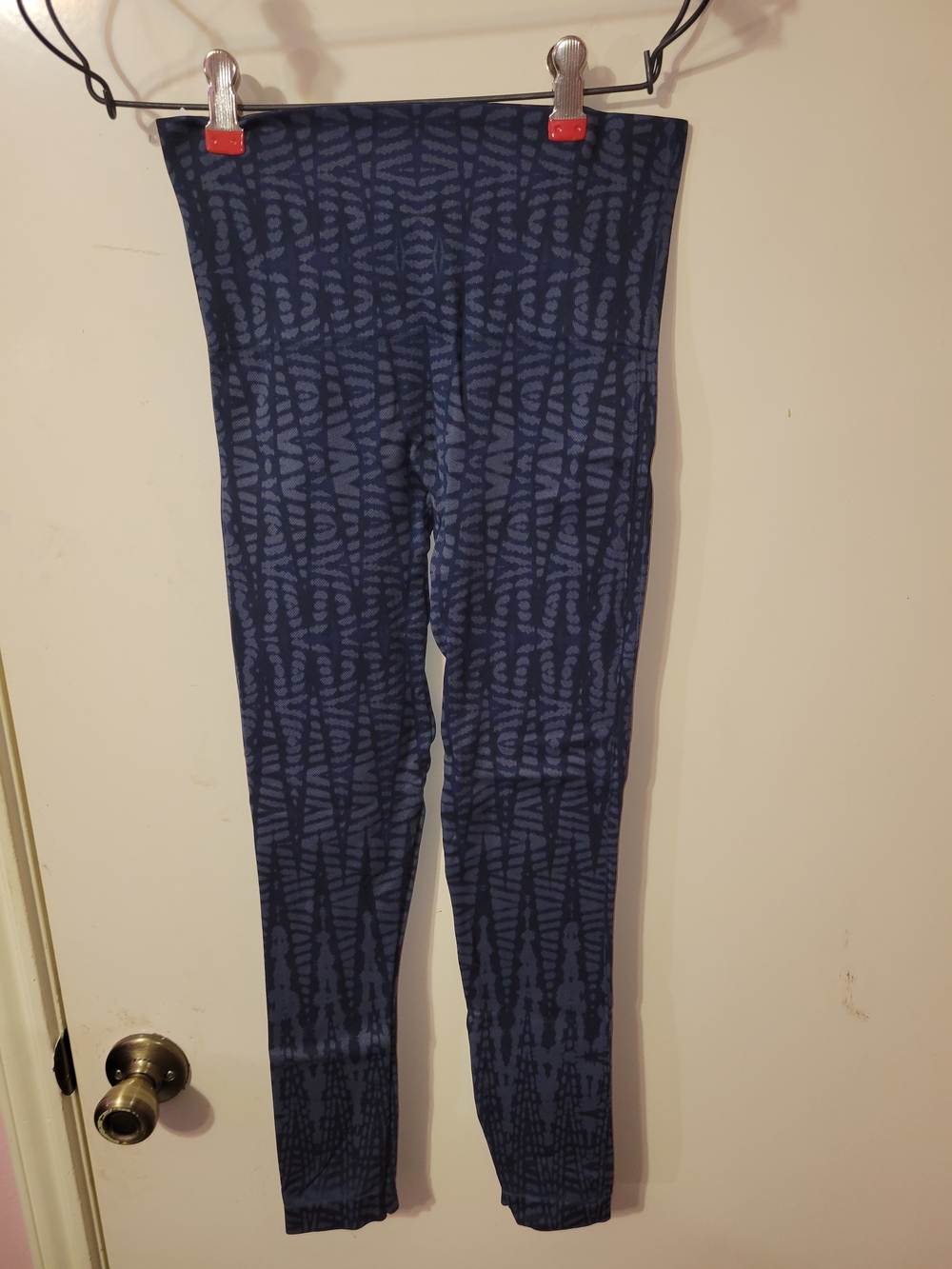SPANX Navy Blue Patterned High-Waist Leggings